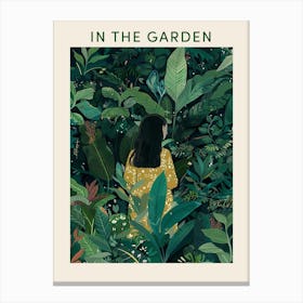 In The Garden Poster Green 8 Canvas Print