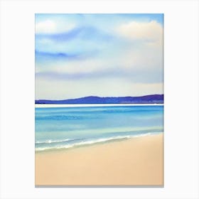 Yarra Bay Beach 2, Australia Watercolour Canvas Print