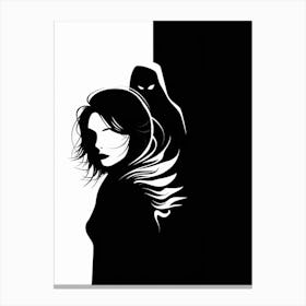 Silhouette Of A Woman 1 Canvas Print