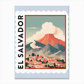 El Salvador 2 Travel Stamp Poster Canvas Print