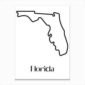 Florida Map 1 Canvas Print