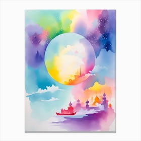 Watercolor Of A City 2 Canvas Print