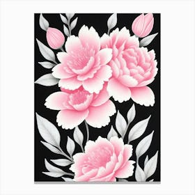 Pink Peonies Canvas Print