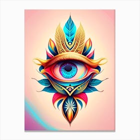 Pineal Gland, Symbol, Third Eye Tattoo 5 Canvas Print