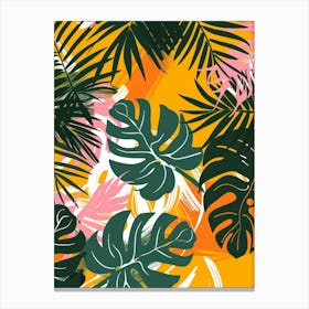 Tropical Leaves Pattern 8 Canvas Print