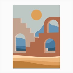 Ruins In The Desert 1 Canvas Print