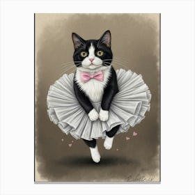 Ballerina Cat Canvas Print