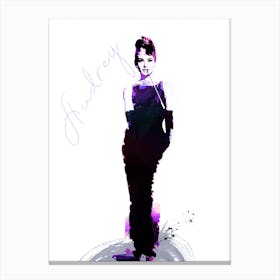 Audrey in Purple Canvas Print
