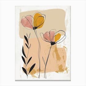 Ottawa Flower Market Boho Minimalist Style 1 Canvas Print