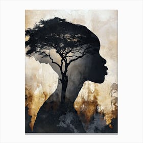 The African Woman; A Boho Illustration Canvas Print