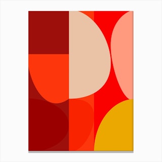 Mid Century Pastel 10 Canvas Print