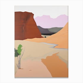 Gobi Desert   Asia, Contemporary Abstract Illustration 1 Canvas Print