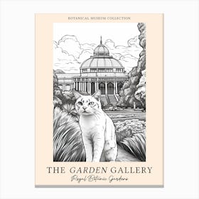 The Garden Gallery, Royal Botanic Gardens Melbourne Australia, Cats Line Art 2 Canvas Print