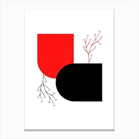 Black And Red Logo Canvas Print