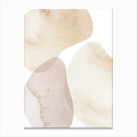 Beige Watercolor Painting 2 Canvas Print