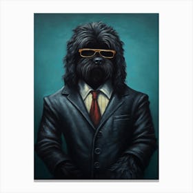Gangster Dog Black Russian Terrier 4 Canvas Print