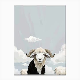 Sheep In A Field Canvas Print