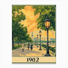 Aihrgdesign A Vintage Poster Of A Serene City Park In 1902 Fe 48cfa871 80c7 41b5 9b32 7c5160d40a61 0 Canvas Print