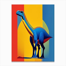 Diplodocus Primary Colours Dinosaur Canvas Print