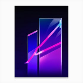 Abstract Navigation Arrows Digital Interface Design Fluid Lines Intersecting Gradient Colors Shif (5) Canvas Print