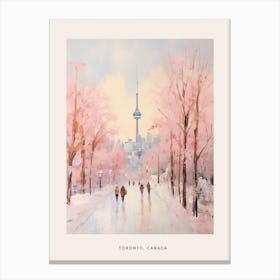 Dreamy Winter Painting Poster Toronto Canada 2 Canvas Print