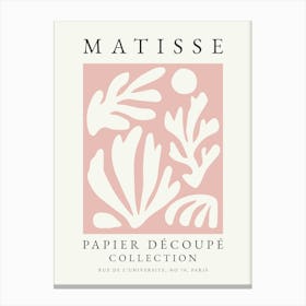 Minimalist Matisse Print Pink 3 Canvas Print