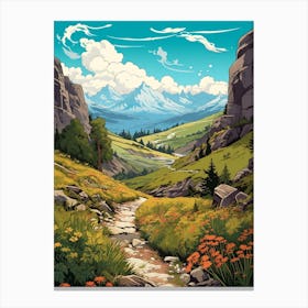 Gr10 France 2 Vintage Travel Illustration Canvas Print