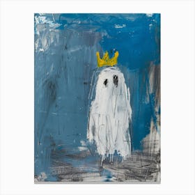 Ghost With Crown Canvas Print