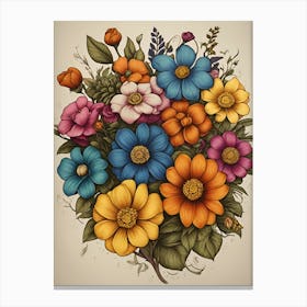 Bouquet Of Flowers Canvas Print