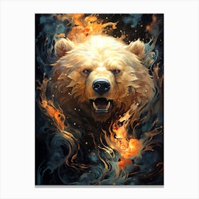 Fire Bear 2 Canvas Print