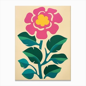 Cut Out Style Flower Art Rose 1 Canvas Print