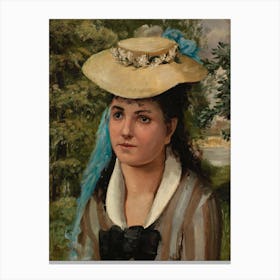 Lise In A Straw Hat, Pierre Auguste Renoir Canvas Print