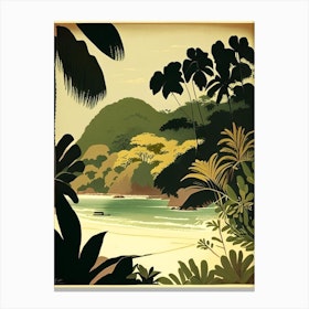 Dominica Beach Rousseau Inspired Tropical Destination Canvas Print