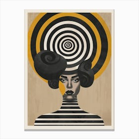 Woman With A Spiral Head Canvas Print