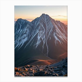 Sunrise Over A Mountain Range Canvas Print