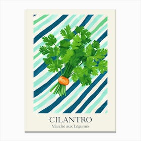 Marche Aux Legumes Cilantro Summer Illustration 2 Canvas Print