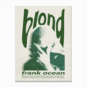 Blond Frank Ocean Canvas Print