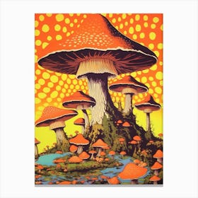 Trippy Mushroom Canvas Print