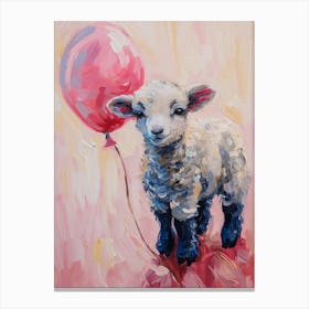 Cute Ram 1 With Balloon Canvas Print