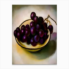 Georgia O'Keeffe - Grapes on a White Dish - Dark Rim, 1920.A Canvas Print
