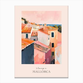 Mornings In Mallorca Rooftops Morning Skyline 1 Canvas Print
