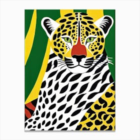 Wild Jaguar Pop Art: A Fierce and Colorful Tribute Canvas Print