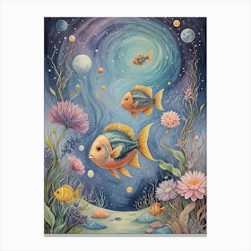 Cosmic Fish Stampe su tela