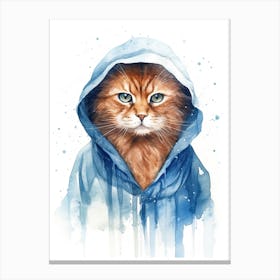 Somali Cat As A Jedi 3 Canvas Print