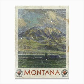 Vintage Travel Poster ― Montana Canvas Print