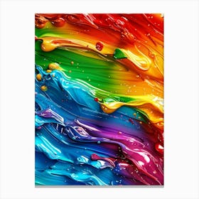 Rainbow Paint Canvas Print