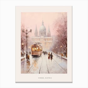 Dreamy Winter Painting Poster Vienna Austria 1 Canvas Print