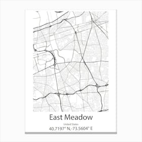 East Meadow,United States Minimalist Map Canvas Print