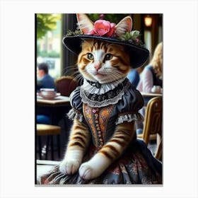 Cat In A Hat 3 Canvas Print