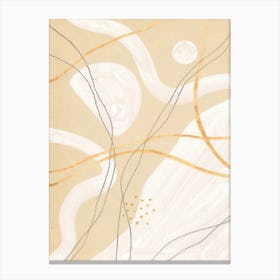 Neutral Abstract Painting Canvas Print